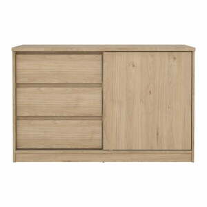 Komoda w dekorze dębu z drzwiami przesuwnymi w naturalnym kolorze 119x76x50 cm Naia – Tvilum obraz