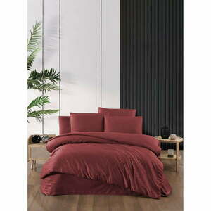 Czerwona adamaszkowa pościel dwuosobowa z prześcieradłem/4-częściowa 200x220 cm – Mila Home obraz