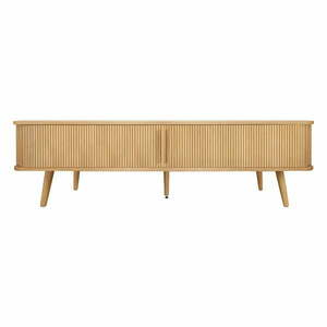 Szafka pod TV w dekorze dębu w naturalnym kolorze 178x50x40 cm Rove – Woodman obraz