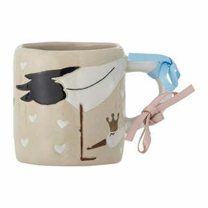 Beżowy kamionkowy kubek 225 ml Bambino – Bloomingville Mini obraz