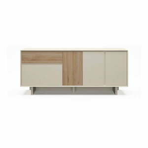 Beżowo-naturalna komoda w dekorze dębu 180x76x45 cm Carpi – Marckeric obraz