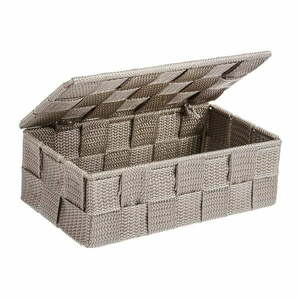 Brązowobeżowy organizer łazienkowy Wenko Adria Mini With Lid obraz