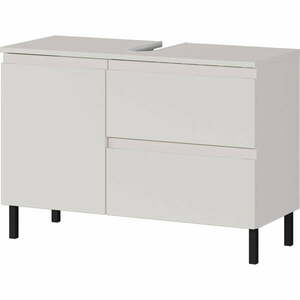 Kremowa niska szafka pod umywalkę 80x56 cm Salinas – Germania obraz
