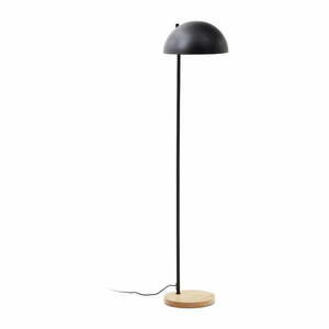 Czarna/w naturalnym kolorze lampa stojąca z metalowym kloszem (wysokość 150 cm) Catlar – Kave Home obraz