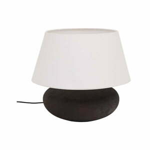 Czarno-biała lampa stołowa z tekstylnym kloszem (wysokość 35 cm) Nessi – Kave Home obraz