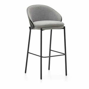 Czarno-szary hoker (wysokość siedziska 77 cm) Eamy – Kave Home obraz