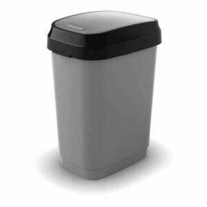Szary kosz na śmieci 25 l Dual Swing Bin M – KIS obraz