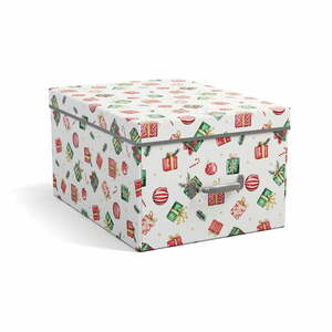 Kartonowy pojemnik dekoracyjny z pokrywką 37x50x15 cm Engla Christmas Storage – Bigso obraz