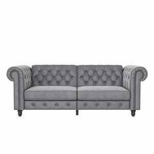 Jasnoszara aksamitna sofa 236 cm Felix – Støraa obraz