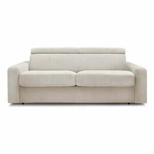 Kremowa sztruksowa rozkładana sofa 215 cm Monaco – Bobochic Paris obraz