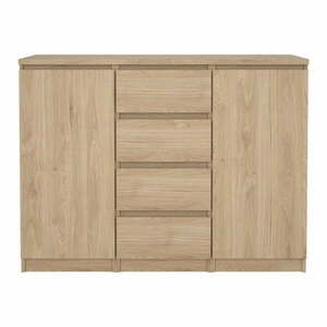 Komoda w dekorze dębu w naturalnym kolorze 121x91x50 cm Naia – Tvilum obraz
