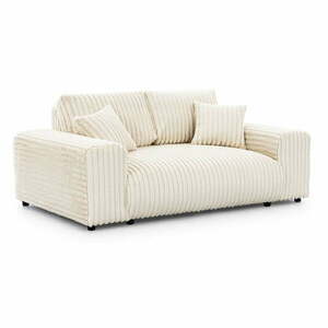 Kremowa sztruksowa sofa 178 cm Justin – Ropez obraz