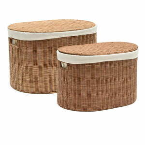 Rattanowe koszyki zestaw 2 szt. 50x36x32 cm Indali – Kave Home obraz