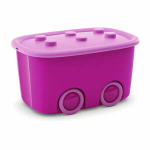 Różowy plastikowy pojemnik dziecięcy 58x39x32 cm Funny Box – KIS obraz