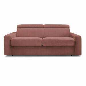 Różowa sztruksowa rozkładana sofa 215 cm Monaco – Bobochic Paris obraz