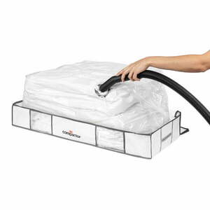 Tekstylny/plastikowy pojemnik pod łóżko próżniowy 105x45x15, 5 cm Life – Compactor obraz