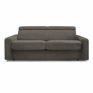 Szarobrązowa sztruksowa rozkładana sofa 215 cm Monaco – Bobochic Paris obraz