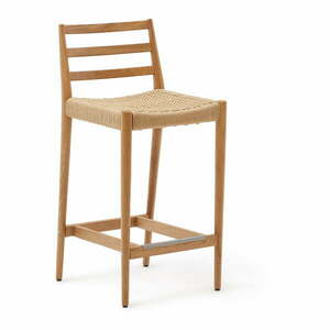 Hoker z litego drewna dębowego w naturalnym kolorze (wysokość siedziska 70 cm) Analy – Kave Home obraz