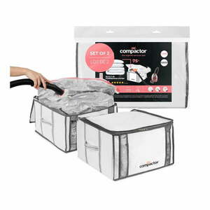 Tekstylne pojemniki do przechowywania ubrań zestaw 2 szt. próżniowe/usztywniane 42x25x25 cm Life – Compactor obraz