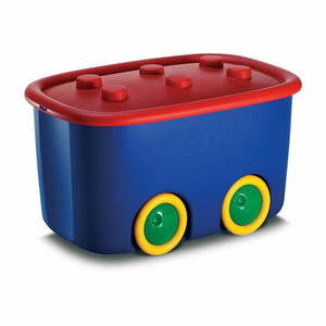 Niebieski plastikowy pojemnik dziecięcy 58x39x32 cm Funny Box – KIS obraz