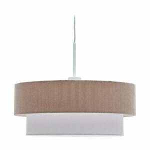 Biała/beżowa lampa wisząca z tekstylnym kloszem ø 40 cm Bianella – Kave Home obraz