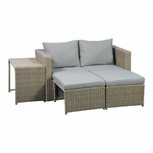 Beżowo-jasnobrązowy zestaw mebli ogrodowych dla 2 osób Modular – Unique Furniture obraz