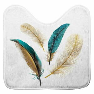 Biały dywanik łazienkowy do WC 45x45 cm Plumiss – douceur d'intérieur obraz