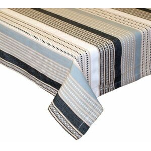 PREZENT -obrus bawełniany Stripe czarny, prostokąt obraz