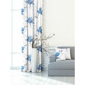 Dekoracyjna zasłona, Magnolia 150 cm, niebieska obraz