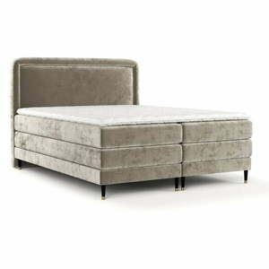 Jasnobrązowe łóżko boxspring 200x200 cm Dove – Maison de Rêve obraz