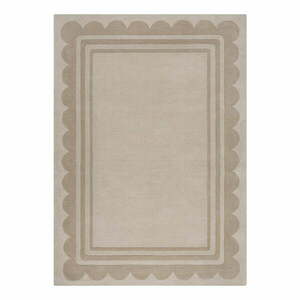 Naturalny wełniany dywan tkany ręcznie 160x230 cm Lois Scallop – Flair Rugs obraz