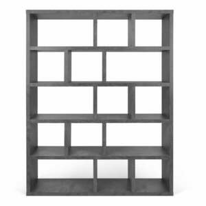 Szary regał w dekorze betonu 150x198 cm Berlin – TemaHome obraz