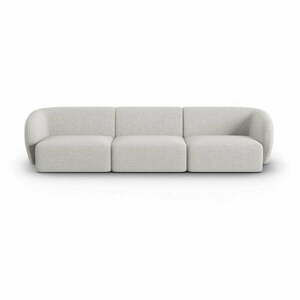 Jasnoszara sofa z tkaniny szenilowej 266 cm Paolo – Milo Casa obraz