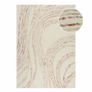 Pomarańczowo-kremowy wełniany dywan 80x150 cm Abstract Swirl – Flair Rugs obraz