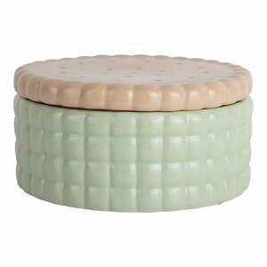 Jasnozielony ceramiczny pojemnik dekoracyjny ø 20x10 cm Biscuit Box – PT LIVING obraz