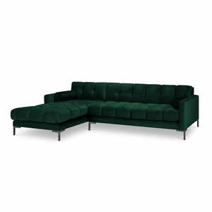 Ciemnozielona aksamitna sofa Cosmopolitan Design Bali obraz
