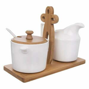 Porcelanowa cukiernica i mlecznik Whiteline – Orion obraz