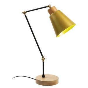 Żółto-czarna lampa stołowa z metalowym kloszem (wysokość 52 cm) Manavgat – Opviq lights obraz