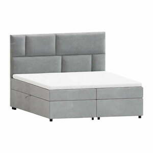 Jasnoszare łóżko boxspring ze schowkiem 180x200 cm Lola – Ropez obraz