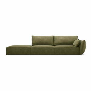 Zielony szezlong (prawostronny) Vanda – Mazzini Sofas obraz
