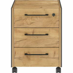 Antracytowo-naturalna szafka w dekorze dębu 42x54x49 cm Podium – Germania obraz