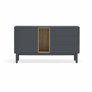 Ciemnoszara niska komoda 137x76 cm Corvo – Teulat obraz