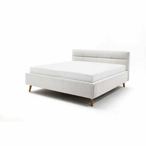 Jasnoszare tapicerowane łóżko dwuosobowe bez stelaża 160x200 cm Lotte – Meise Möbel obraz