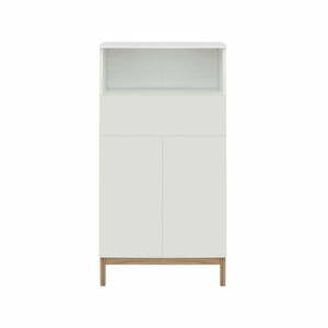 Biała wysoka szafka łazienkowa 60x121 cm Mirza – Støraa obraz