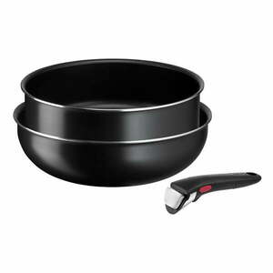 Zestaw garnków aluminiowych 3 el. Ingenio Easy Cook & Clean Black – Tefal obraz
