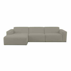 Jasnobrązowy moduł sofy z materiału bouclé (lewostronny) Roxy – Scandic obraz