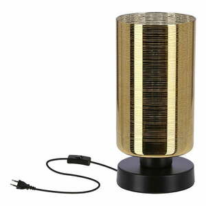 Lampa stołowa w czarno-złotym kolorze ze szklanym kloszem (wys. 25 cm) Cox – Candellux Lighting obraz