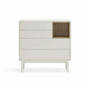Biała komoda 90x90x40 cm Corvo – Teulat obraz