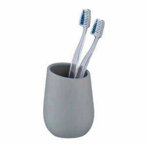 Szary ceramiczny kubek na szczoteczki Wenko Badi obraz