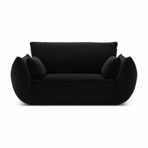 Czarny aksamitny fotel Vanda – Mazzini Sofas obraz